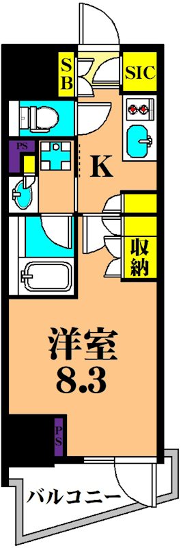 シーズンフラッツ大井町 305号室 間取り