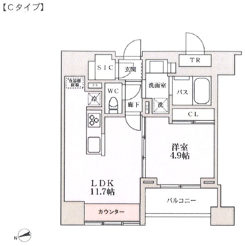 プライマル品川大井町 703号室 間取り
