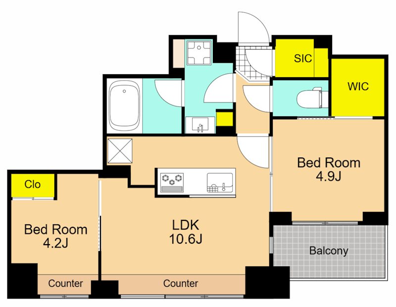 プライマル品川大井町 601号室 間取り