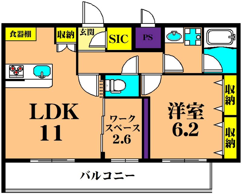 ALLURE武蔵小山 502号室 間取り