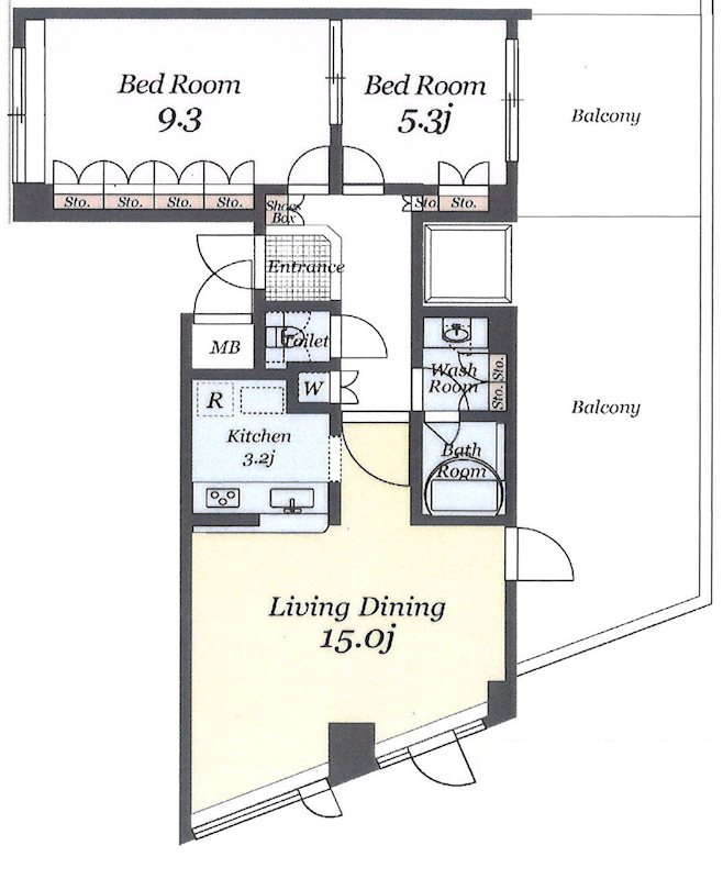 パシフィックレジデンス目黒本町 602号室 間取り