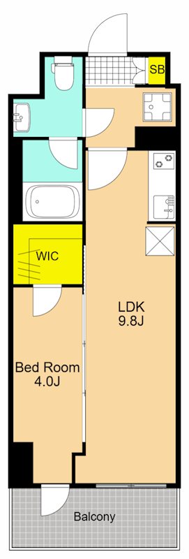パークアクシス品川南大井パークフロント 805号室 間取り