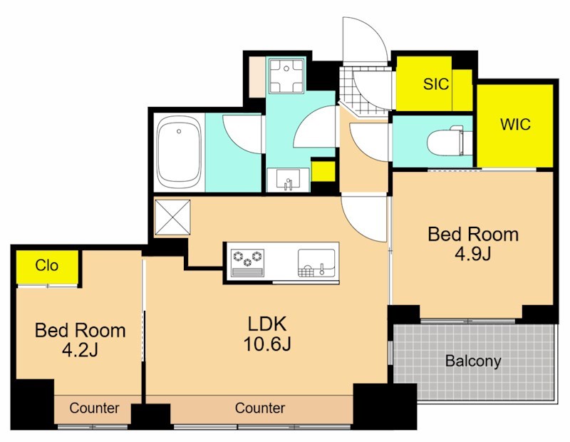 プライマル品川大井町 701号室 間取り