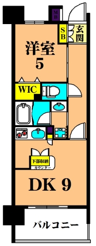 グレイスコート大森海岸  1104号室 間取り