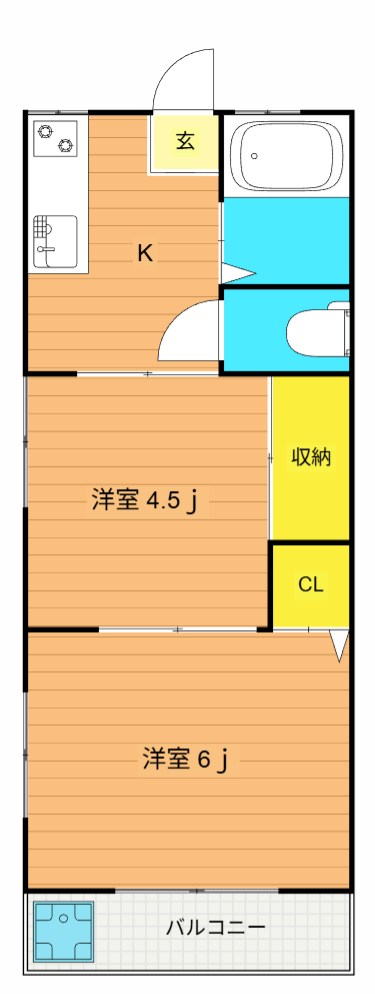 エクレールフジタ 301号室 間取り