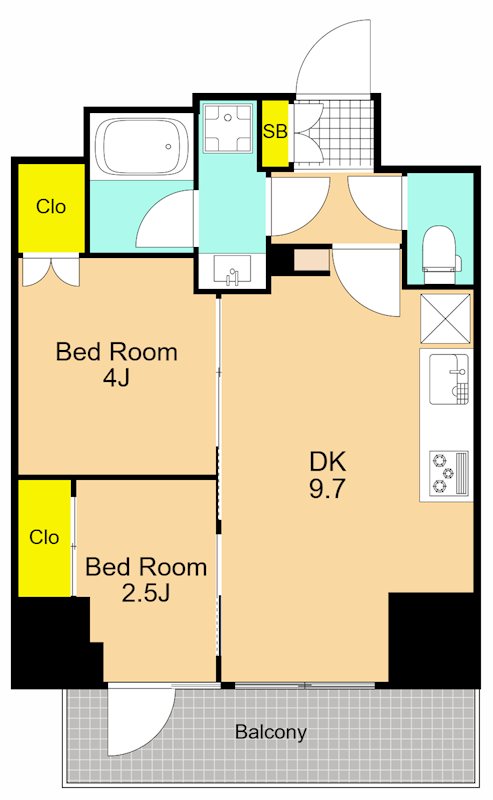 オーキッドレジデンス西大井  1402号室 間取り
