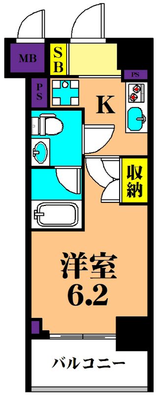 プライマル大森 406号室 間取り