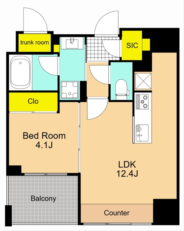 プライマル品川大井町  305号室 間取り