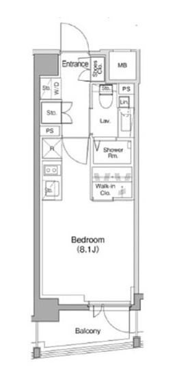 ザ・パークハビオ南大井 508号室 間取り