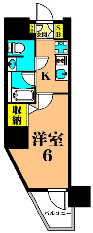 Log品川サンズ 203号室 間取り