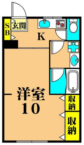 晴美マンション 208号室 間取り