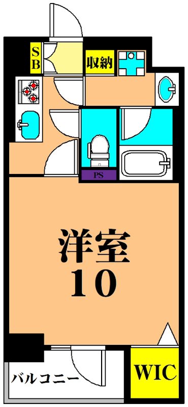 ABITI南大井Ⅰ 104号室 間取り