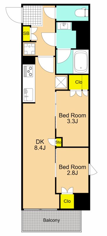コンフォリア・リヴ南品川 104号室 間取り