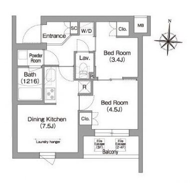 コンフォリア・リヴ南品川 124号室 間取り