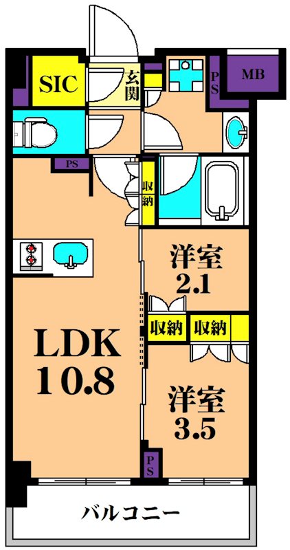 J.GRAN Court 品川西大井 WEST  410号室 間取り