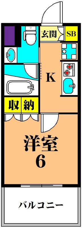 アジールコート東大井 212号室 間取り