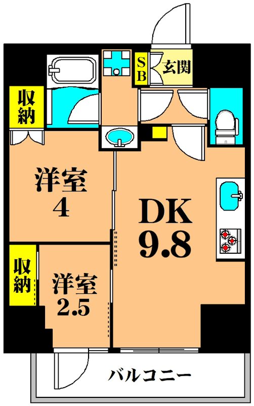 オーキッドレジデンス西大井 1402号室 間取り