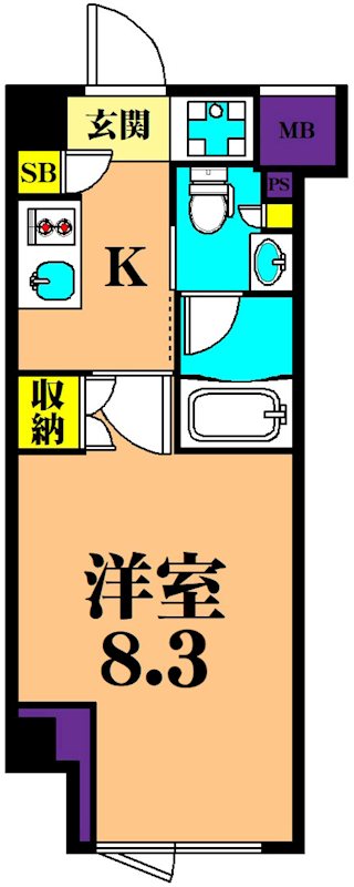 プラウドフラット南品川 103号室 間取り