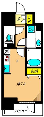 レジディア大森Ⅱ 303号室 間取り