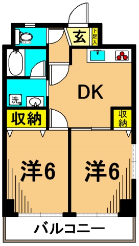 パレスフロラシオン 105号室 間取り