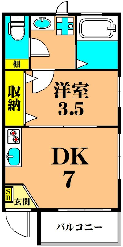 スプレンドーレ武蔵小山 401号室 間取り