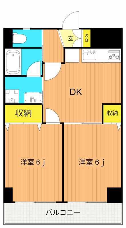 パレスフロラシオン  105号室 間取り