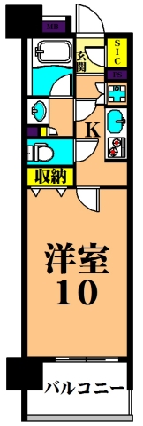 グレイスコート大森海岸  809号室 間取り