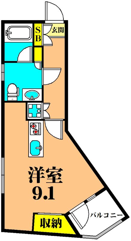 アズ大井町レジデンス 303号室 間取り