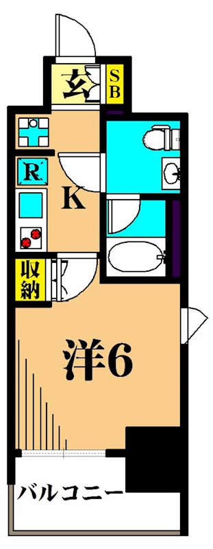 カスタリア大井町 1205号室 間取り