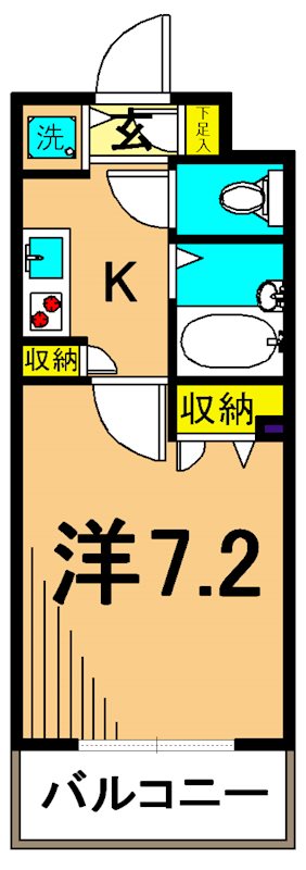 シンシア西大井 401号室 間取り