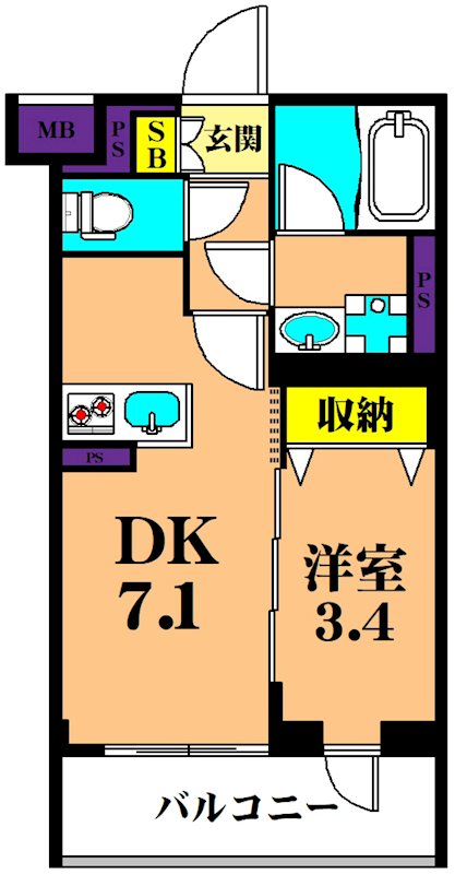 ラティエラ品川西大井  209号室 間取り