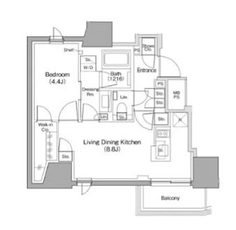 ザ・パークハビオ南大井 902号室 間取り