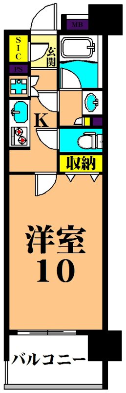 グレイスコート大森海岸 809号室 間取り