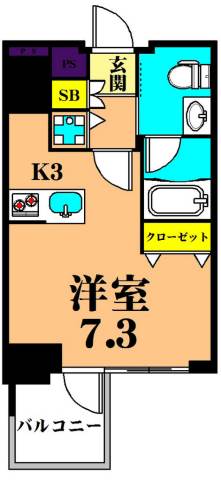 プライマル大井仙台坂 603号室 間取り