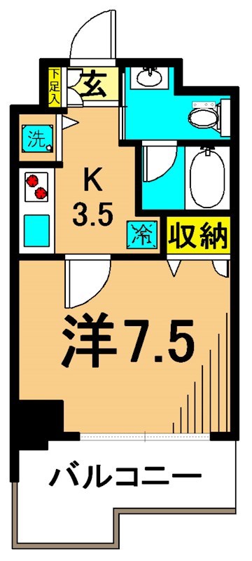 プライマル大井仙台坂 507号室 間取り