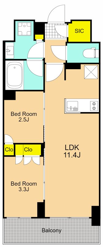 J.GRAN COURT品川西大井EAST  512号室 間取り