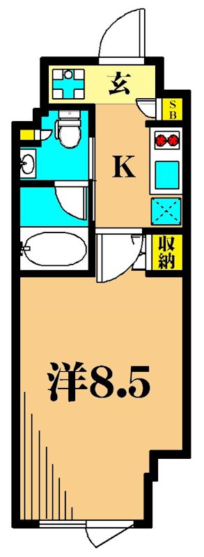 プラウドフラット南品川 103号室 間取り