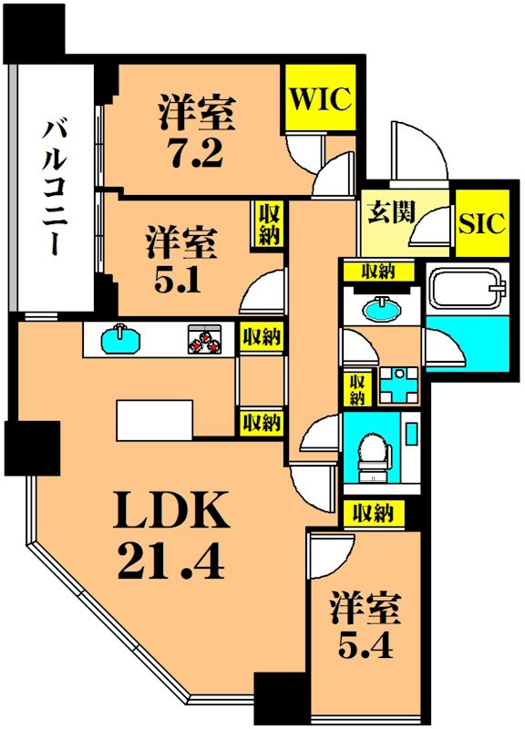 3201号室 間取り