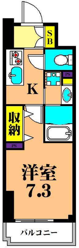 メゾンドアーク南大井 308号室 間取り