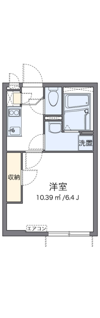 クレイノｋｅｙａｋｉⅢ 102号室 間取り