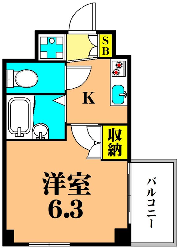 グリュック リーリエ 201号室 間取り