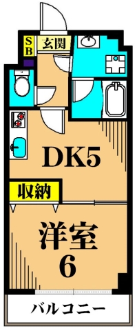 アミーゴ仲六郷 401号室 間取り