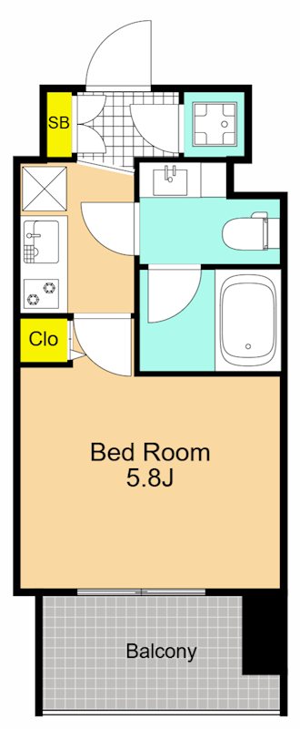 レジディア大森 804号室 間取り