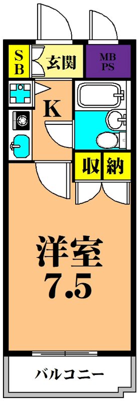 ドルチェ品川 2F号室 間取り