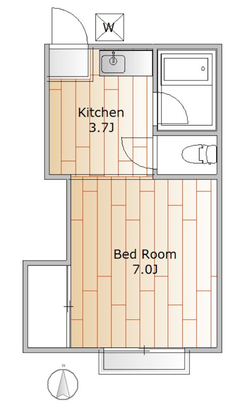第一コーポ森田 103号室 間取り