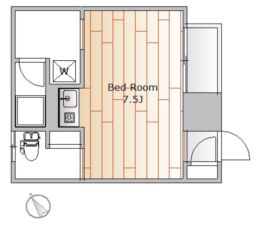 サンダーソンレジデンス 207号室 間取り