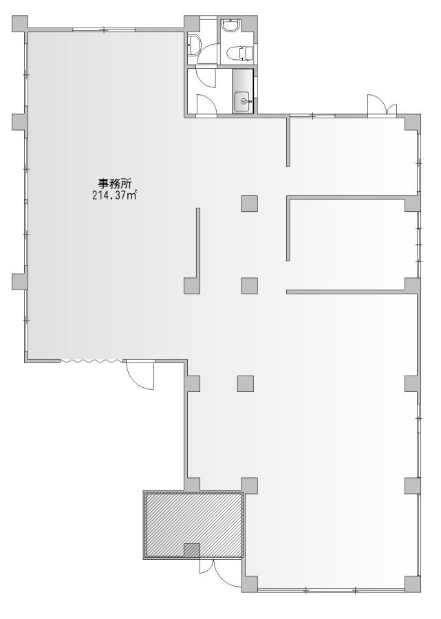 秀高ハイツ 1階号室 間取り