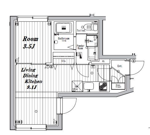 ブリステラス学芸大学前 102号室 間取り