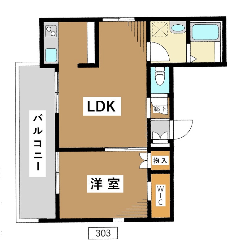 グランヒル白金 303号室 間取り