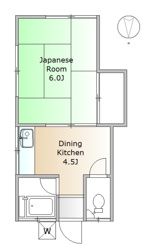 ナグモハウス 201号室 間取り